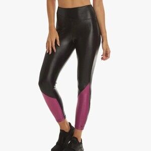 Koral Size XS Black Task Infinity High Rise Gym Legging Rose Orchid Colorblock